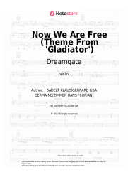 Sheet music, chords Dreamgate - Now We Are Free (Theme From 'Gladiator')