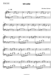 Sheet music, chords Christina Stürmer - Ich Lebe