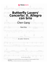 Sheet music, chords Chen Gang, He Zhanhao - Butterfly Lovers' Concerto: II. Allegro con brio