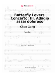 Sheet music, chords Chen Gang, He Zhanhao - Butterfly Lovers' Concerto: III. Adagio assai doloroso