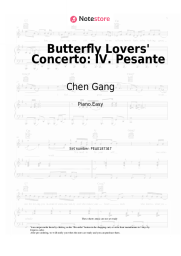 Sheet music, chords Chen Gang, He Zhanhao - Butterfly Lovers' Concerto: IV. Pesante