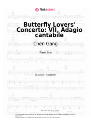 Sheet music, chords Chen Gang, He Zhanhao - Butterfly Lovers' Concerto: VII. Adagio cantabile
