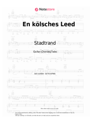 Sheet music, chords Stadtrand - En kölsches Leed