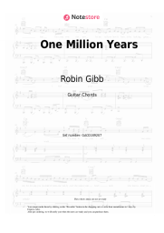 Sheet music, chords Robin Gibb - One Million Years