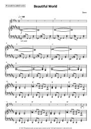 Sheet music, chords Devo - Beautiful World