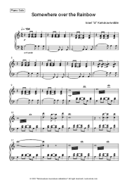 Sheet music, chords Israel "IZ" Kamakawiwoʻole - Somewhere over the Rainbow