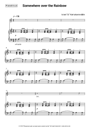 Sheet music, chords Israel "IZ" Kamakawiwoʻole - Somewhere over the Rainbow