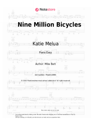 Sheet music, chords Katie Melua - Nine Million Bicycles