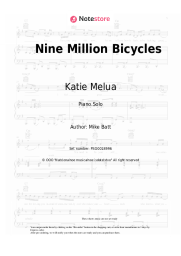 Sheet music, chords Katie Melua - Nine Million Bicycles