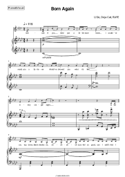 Sheet music, chords LISA, Doja Cat, Raye - Born Again