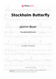 Sheet music, chords Jazmin Bean - Stockholm Butterfly