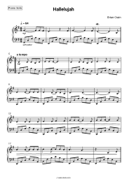 Sheet music, chords Brian Crain - Hallelujah