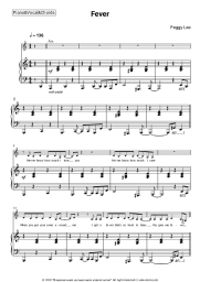 Sheet music, chords Peggy Lee - Fever