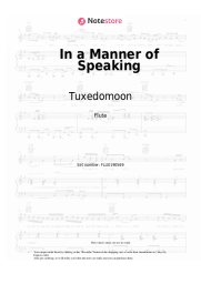 Sheet music, chords Tuxedomoon - In a Manner of Speaking