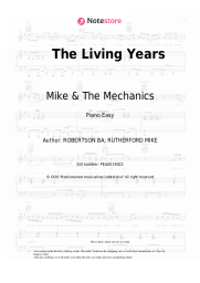 Sheet music, chords Mike & The Mechanics - The Living Years