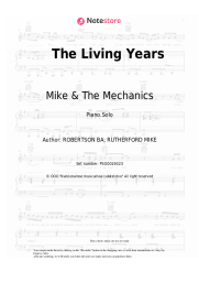 Sheet music, chords Mike & The Mechanics - The Living Years