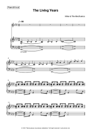 Sheet music, chords Mike & The Mechanics - The Living Years