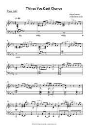 Sheet music, chords Rhys Lewis - Things You Can't Change