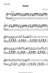 Sheet music, chords Vance Joy - Riptide