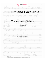Sheet music, chords The Andrews Sisters - Rum and Coca-Cola