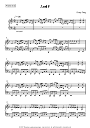 Sheet music, chords Crazy Frog - Axel F