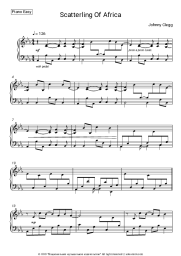 Sheet music, chords Johnny Clegg - Scatterlings of Africa