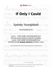 Sheet music, chords Sydney Youngblood - If Only I Could