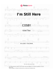 Sheet music, chords COSBY - I’m Still Here