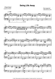 Sheet music, chords Rise Against - Swing Life Away