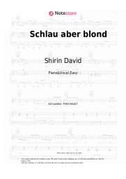 Sheet music, chords Shirin David - Schlau aber blond