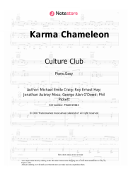 Sheet music, chords Culture Club - Karma Chameleon