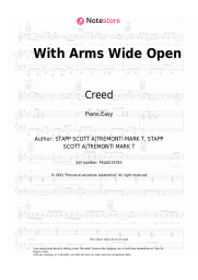 Sheet music, chords Creed - With Arms Wide Open