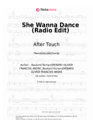 Sheet music, chords After Touch - She Wanna Dance (Radio Edit)