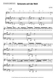 Sheet music, chords LOTTE - Schönste zeit der Welt