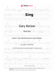 Sheet music, chords Gary Barlow, The Commonwealth Band - Sing