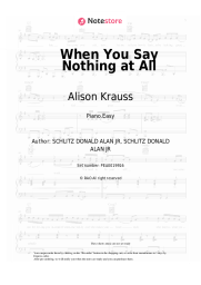 Sheet music, chords Alison Krauss - When You Say Nothing at All
