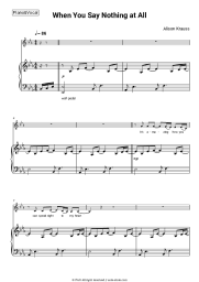 Sheet music, chords Alison Krauss - When You Say Nothing at All