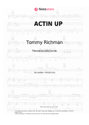 Sheet music, chords Tommy Richman - ACTIN UP