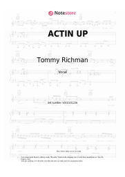 Sheet music, chords Tommy Richman - ACTIN UP
