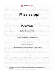 Sheet music, chords Pussycat - Mississippi