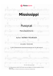 Sheet music, chords Pussycat - Mississippi