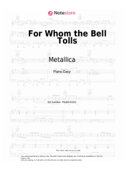 Sheet music, chords Metallica - For Whom the Bell Tolls