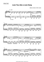 Sheet music, chords Selena Gomez & the Scene - Love You Like a Love Song