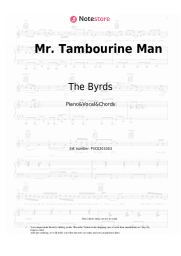 Sheet music, chords The Byrds - Mr. Tambourine Man