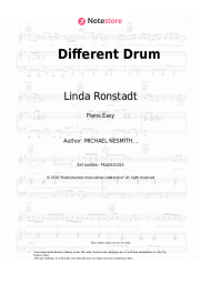 Sheet music, chords Linda Ronstadt - Different Drum