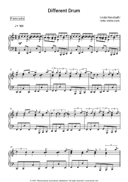 Sheet music, chords Linda Ronstadt - Different Drum