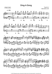 Sheet music, chords Teach-In - Ding-A-Dong