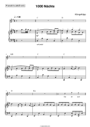 Sheet music, chords Klüngelköpp - 1000 Nächte