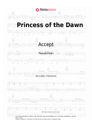 Sheet music, chords Accept - Princess of the Dawn