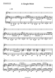 Sheet music, chords This Mortal Coil - A Single Wish